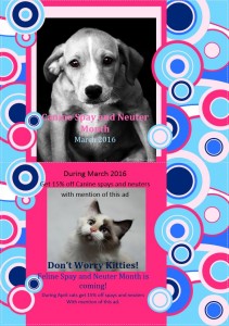 K9 Spay and Neuter Month 2016 2